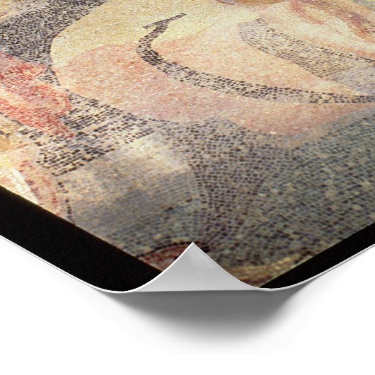 Polyphemus der Cyclops, römisches Mosaik Poster (Ecke)