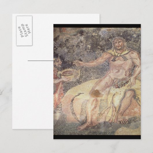 Polyphemus der Cyclops, römisches Mosaik Postkarte (Vorne/Hinten)