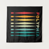 Polyphia Band Retro Wandteppich (Vorderseite (Horizontal))