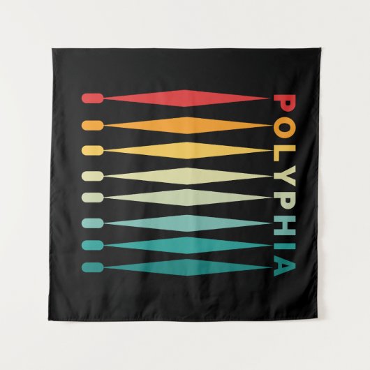 Polyphia Band Retro Wandteppich (Vorderseite (Horizontal))