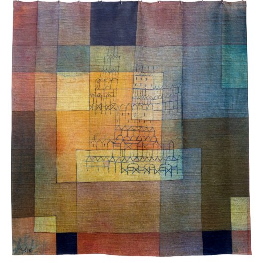 Polyphonische Architektur | Paul Klee | Duschvorhang (Vorderseite)
