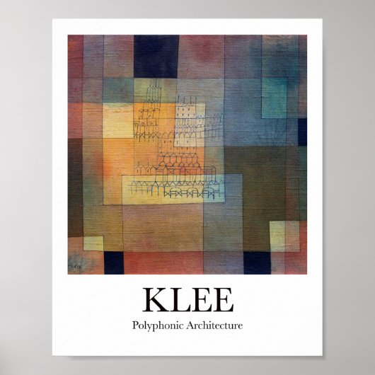 Polyphonische Architektur von Paul Klee Poster (Vorne)