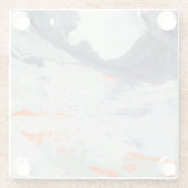 Polyphonisches Meer - Beige Glasuntersetzer (Rückseite)