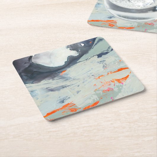 Polyphonisches Meer - Beige Rechteckiger Pappuntersetzer (angewinkelt)