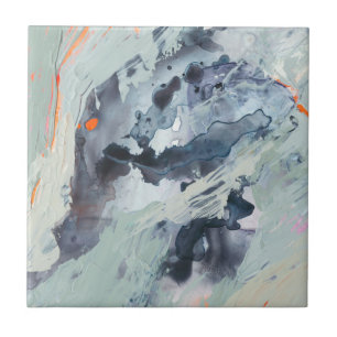 Polyphonisches Meer - Blau Fliese