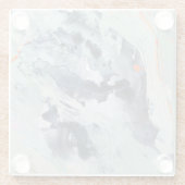 Polyphonisches Meer - Blau Glasuntersetzer (Rückseite)