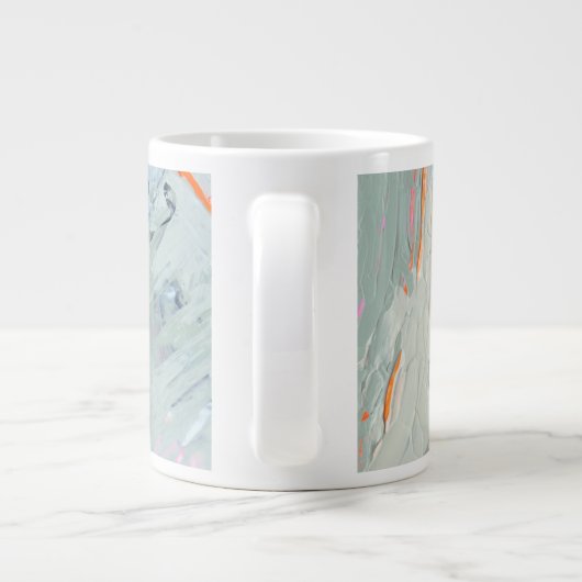 Polyphonisches Meer - Blau Jumbo-Tasse (Rückseite)