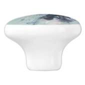 Polyphonisches Meer - Blau Keramikknauf (Seitenansicht)
