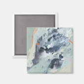 Polyphonisches Meer - Blau Magnet (Vorderseite/Rückseite)