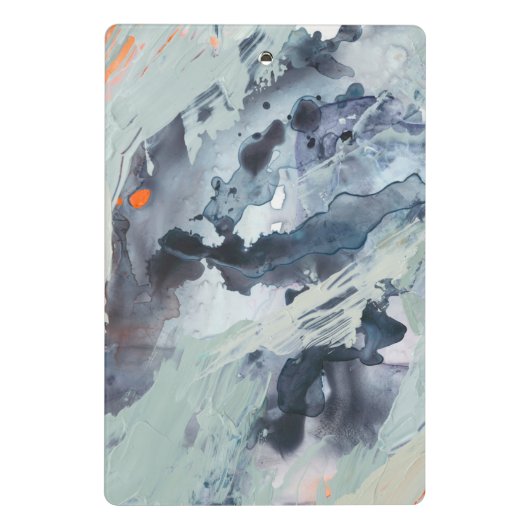 Polyphonisches Meer - Blau Mini Klemmbrett (Rückseite)