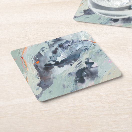 Polyphonisches Meer - Blau Rechteckiger Pappuntersetzer (angewinkelt)