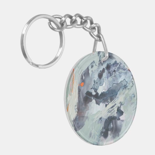 Polyphonisches Meer - Blau Schlüsselanhänger (Vorderseite links)
