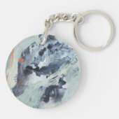 Polyphonisches Meer - Blau Schlüsselanhänger (Rückseite)