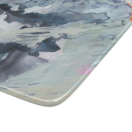 Polyphonisches Meer - Blau Schneidebrett (Ecke)