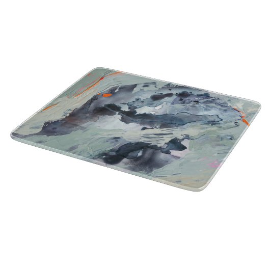 Polyphonisches Meer - Blau Schneidebrett (Ecke)