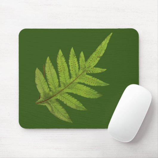 Polypodium-Lepidopodum-Farnblattdarstellung Mousepad (Mit Mouse)