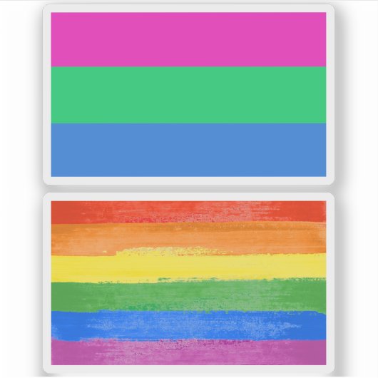 Polysex Pride Flag Aufkleber (Vorderseite)