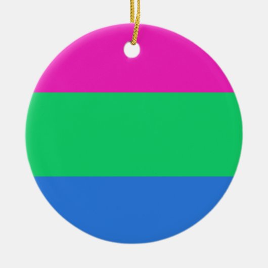 Polysex Pride Flag Keramik Ornament (Vorne)