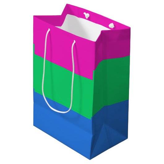 Polysex Pride Flag Mittlere Geschenktüte (Vorderseite Schrägansicht)