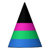 Polysex Pride Flag Partyhütchen (Vorderseite)