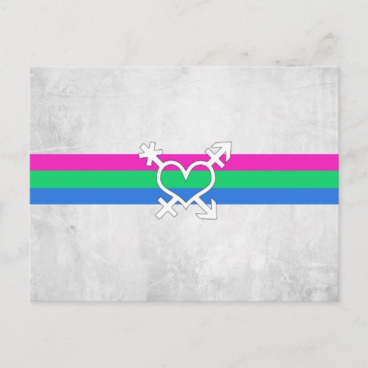 Polysex Pride Flag Postkarte (Vorderseite)