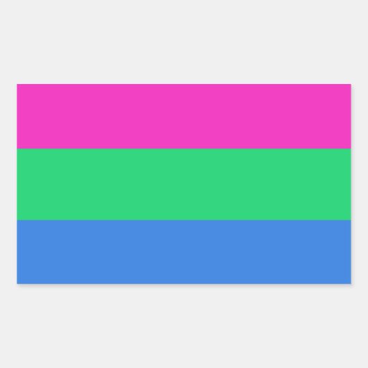 Polysex Pride Flag Rechteckiger Aufkleber (Vorderseite)