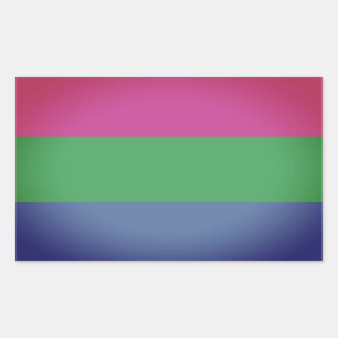 Polysex Pride Flag Rechteckiger Aufkleber