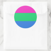 Polysex Pride Flag Runder Aufkleber (Tasche)