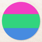Polysex Pride Flag Runder Pappuntersetzer (Vorderseite)