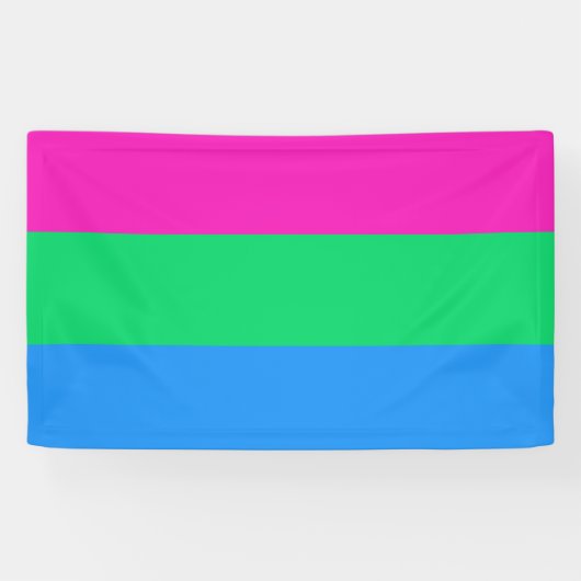 Polysexual Flag Banner (Horizontal)