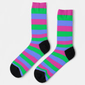 Polysexual PRIDE Flag Socken (Linkes Detail)