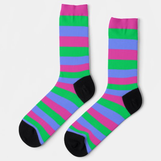 Polysexual PRIDE Flag Socken (Linkes Detail)