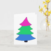 Polysexual Pride Holigay Tree Card Karte (Gelbe Blume)