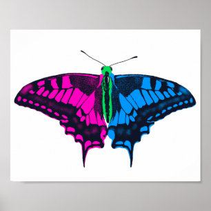 Polysexual Stolperflagge Frack Butterfly Poster