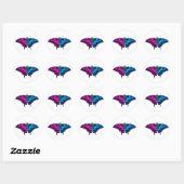 Polysexual Stolperflagge Frack Butterfly Runder Aufkleber (Blatt)