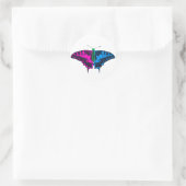 Polysexual Stolperflagge Frack Butterfly Runder Aufkleber (Tasche)