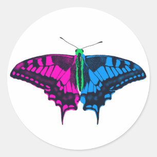 Polysexual Stolperflagge Frack Butterfly Runder Aufkleber