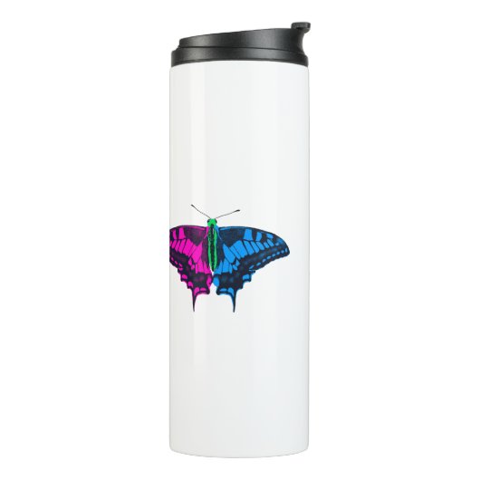 Polysexual Stolperflagge Frack Butterfly Thermosbecher (Nach links gedreht)