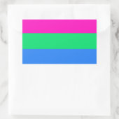 Polysexual Stolzflagge Rechteckiger Aufkleber (Tasche)