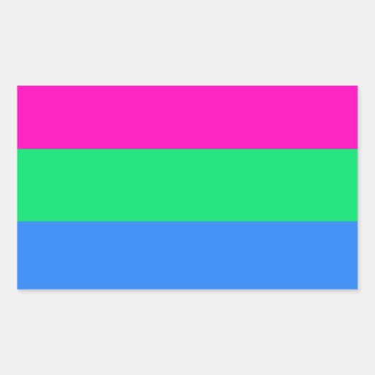 Polysexual Stolzflagge Rechteckiger Aufkleber (Vorderseite)