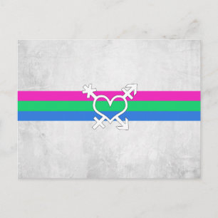 Polysexualitäts-Stolzflagge Postkarte