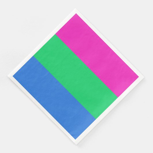 Polysexualitäts-Stolzflagge Serviette (Ecke)
