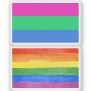 Polysexuelle Pride-Flagge Aufkleber