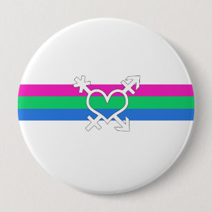 Polysexuelle Pride-Flagge Button