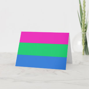 Polysexuelle Pride-Flagge Feiertagskarte