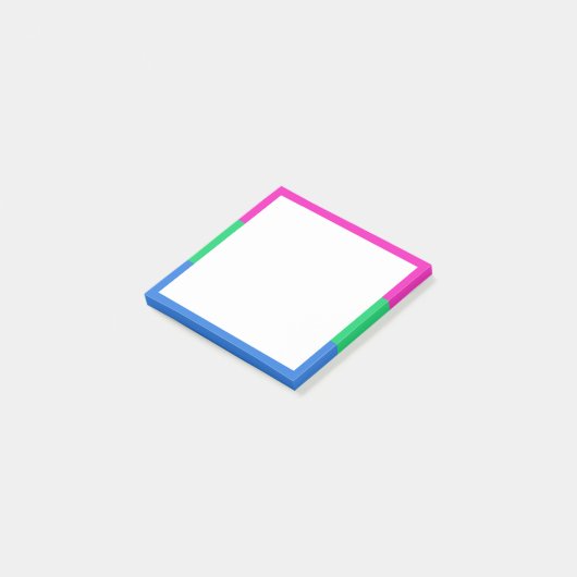 Polysexuelle Pride-Flagge Post-it Klebezettel (angewinkelt)