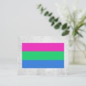 Polysexuelle Pride-Flagge Postkarte (Stehend Vorderseite)