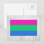 Polysexuelle Pride-Flagge Postkarte (Vorne/Hinten)