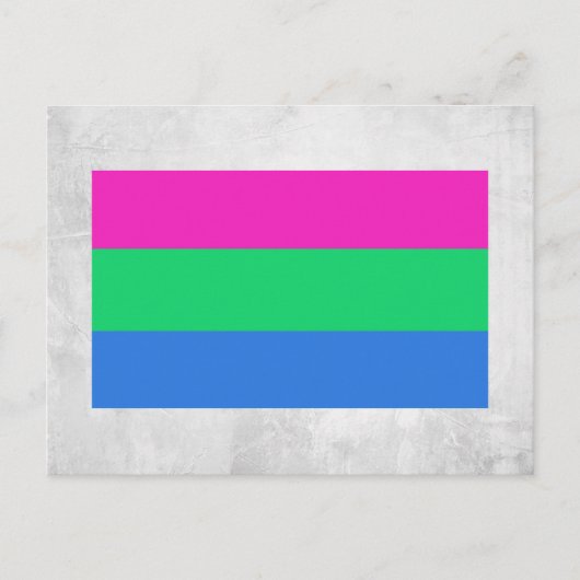 Polysexuelle Pride-Flagge Postkarte (Vorderseite)