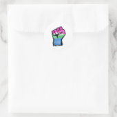 Polysexuelle Protestfalte Runder Aufkleber (Tasche)